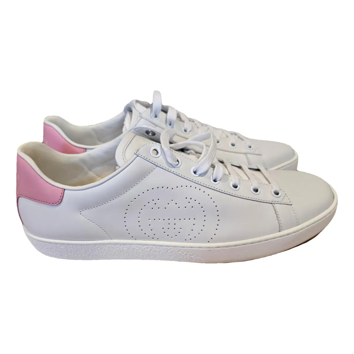 GUCCI white/pink sneakers