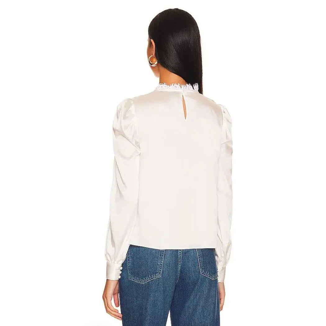 GENERATION LOVE
Libby Lace Combo Blouse In White