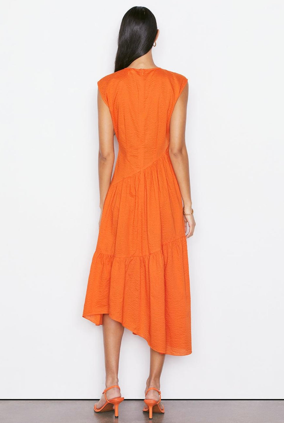 FRAME
Women's Orange Gathered Seam Dress