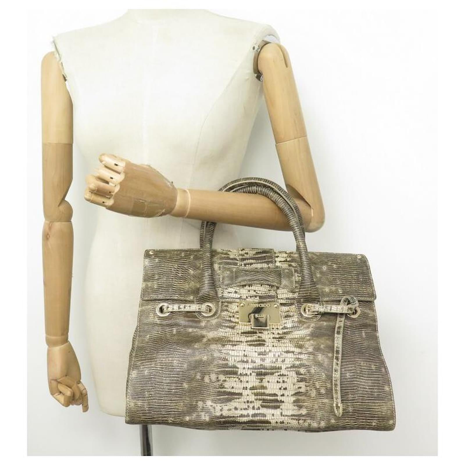JIMMY CHOO rosalie cabas handbag in lizard