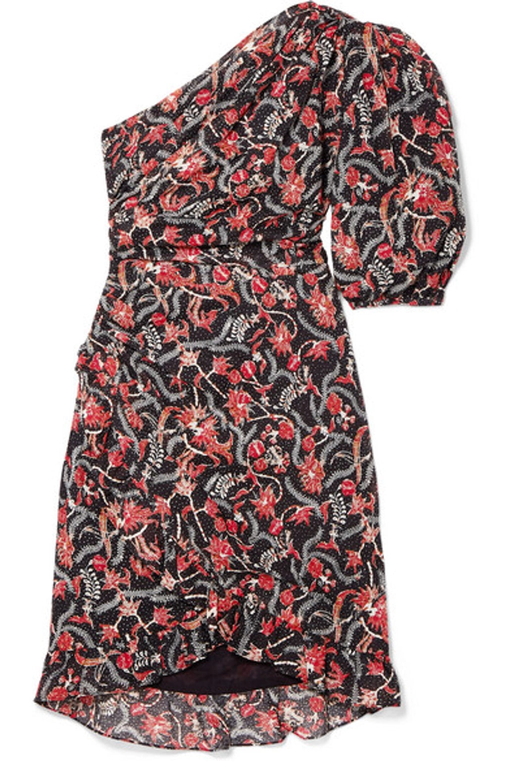 Isabel Marant Etoile One Shoulder Floral/Aztec Midi Dress