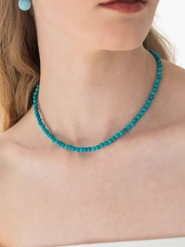 JENNIFER BEHR BLUE BEADED NECKLACE