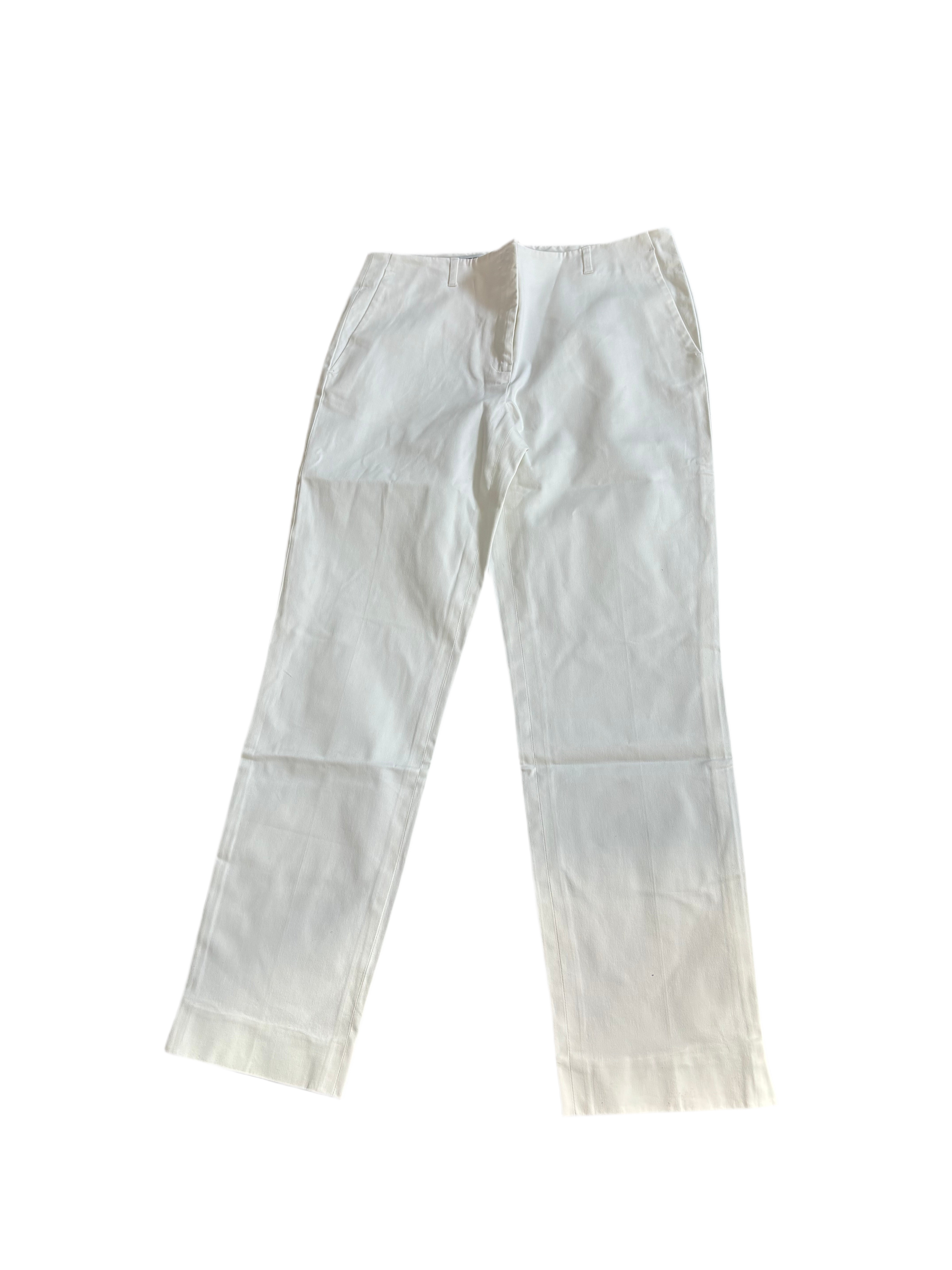 JIL SANDER white high waisted trousers
