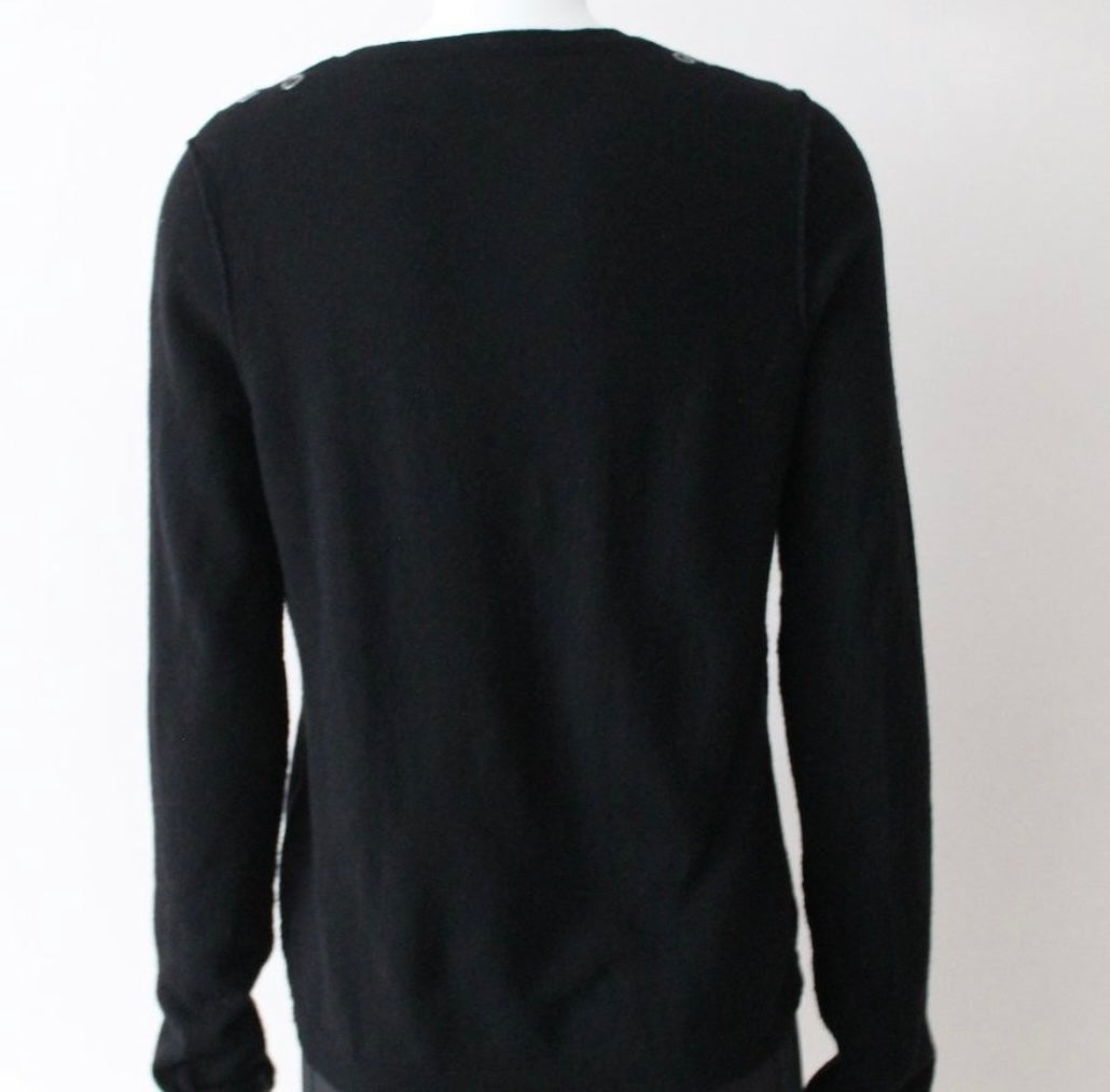 ZADIG & VOLTAIRE black sweater with shoulder details