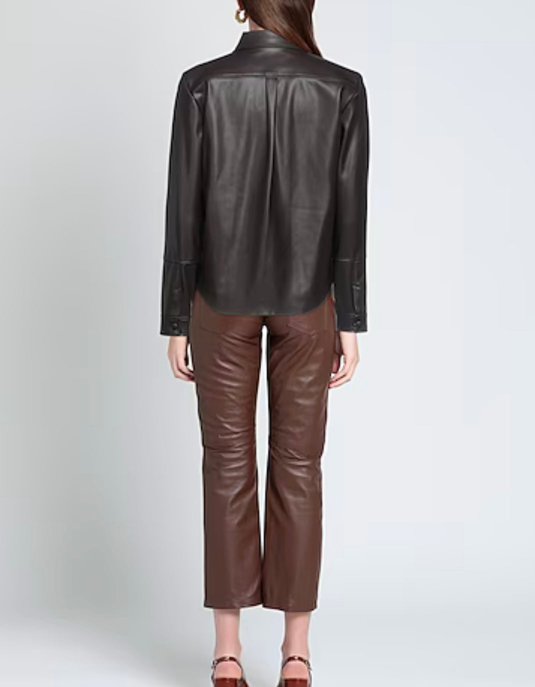 BA&SH - FAUX LEATHER BLOUSE
