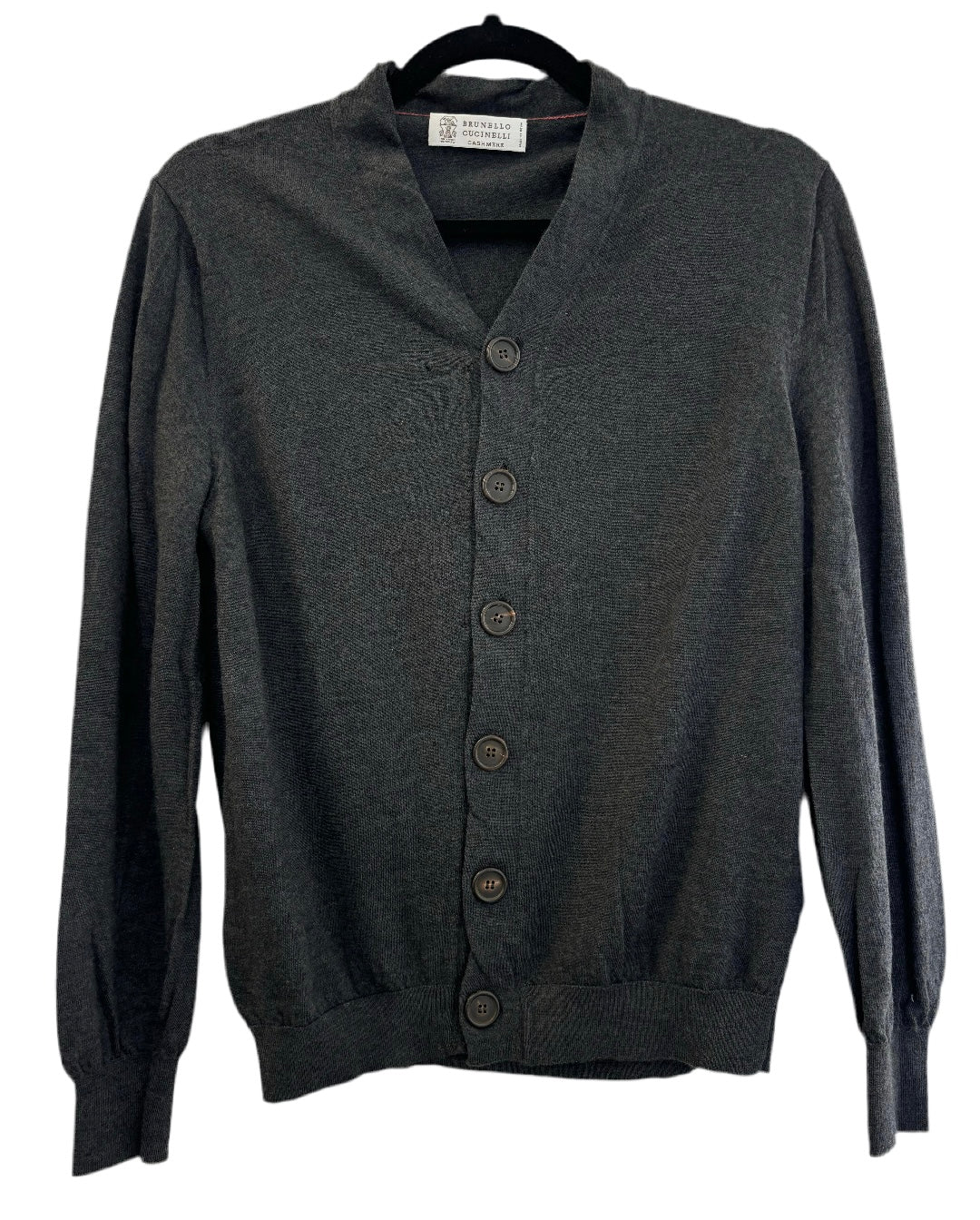 BRUNELLO CUCINELLI charcoal button up cardigan