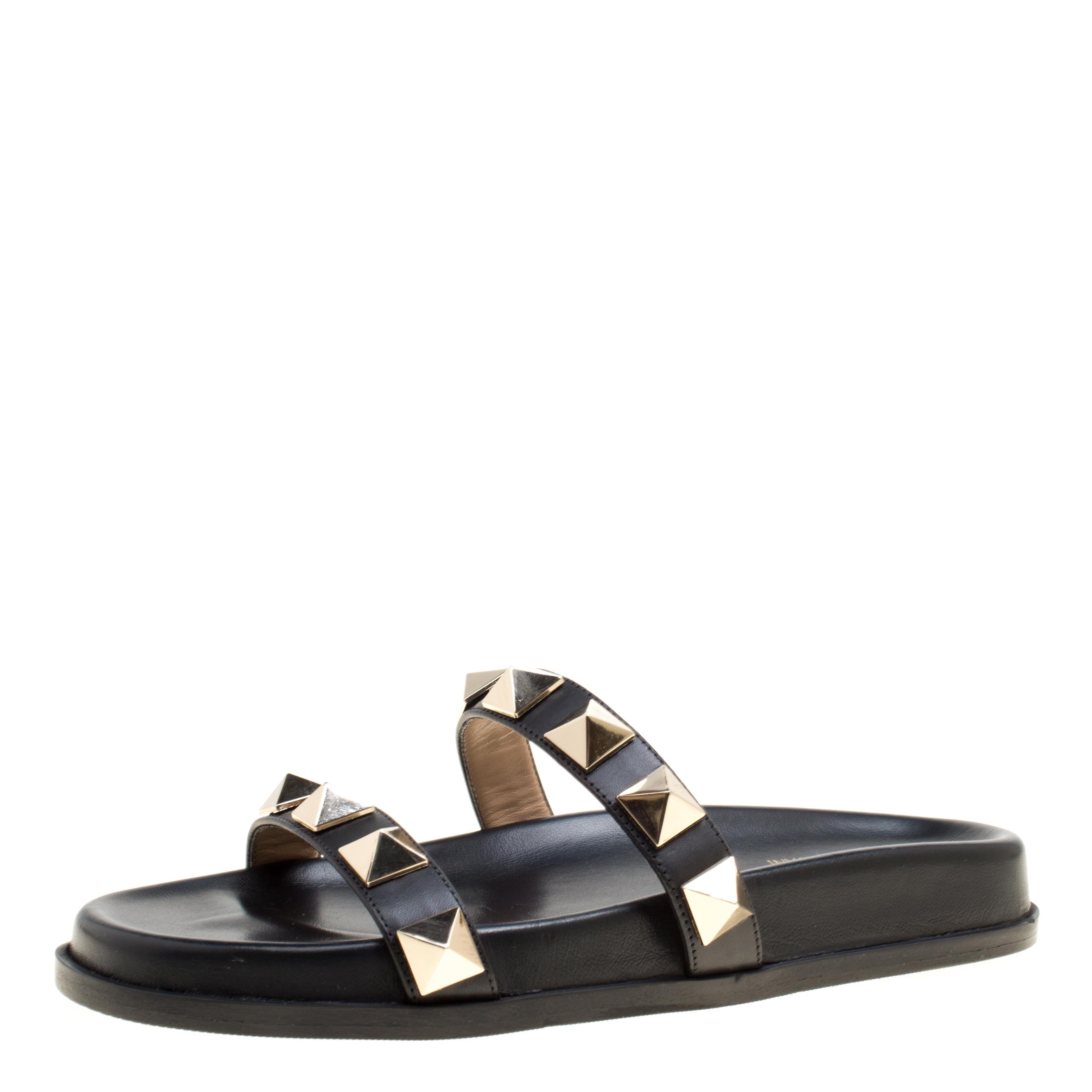 VALENTINO double band stud sandal