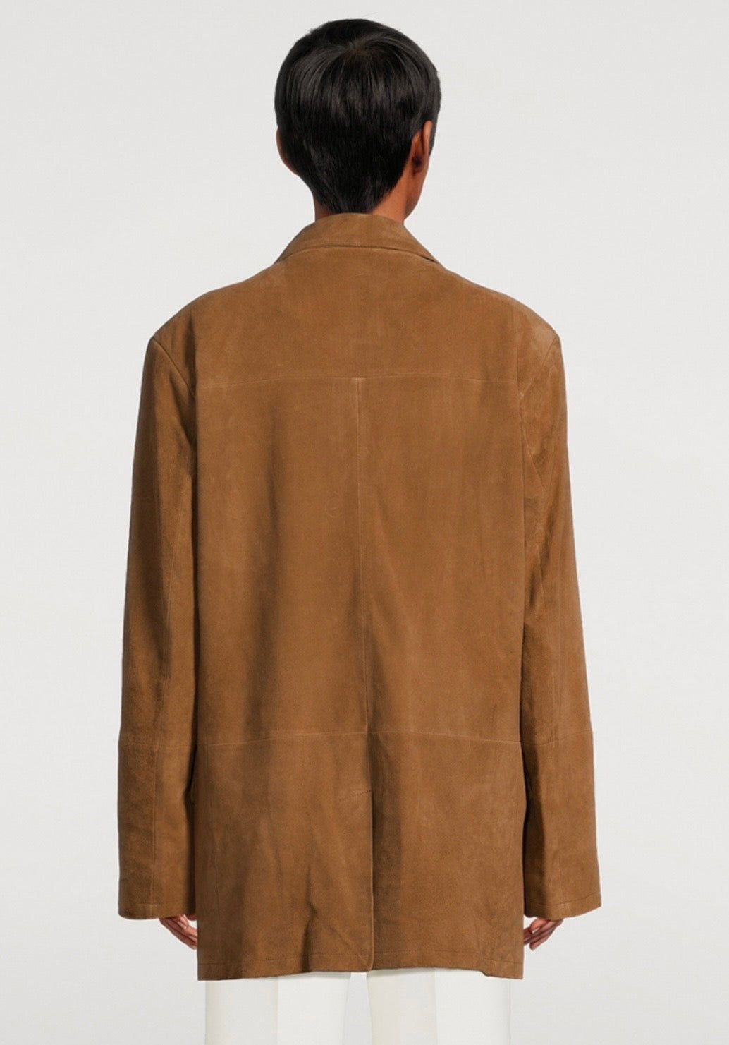 SMYTHE suede weekend jacket in Fawn