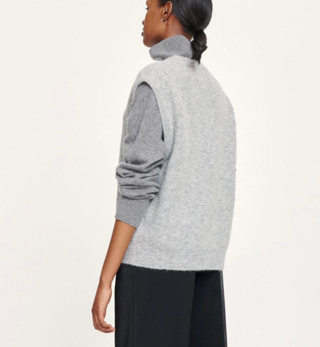 SAMSOE SAMSOE NOR VEST IN GREY MELANGE