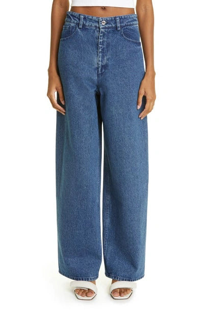 LAPOINTE
High Waist Rigid Slouchy Jeans In Washed Denim