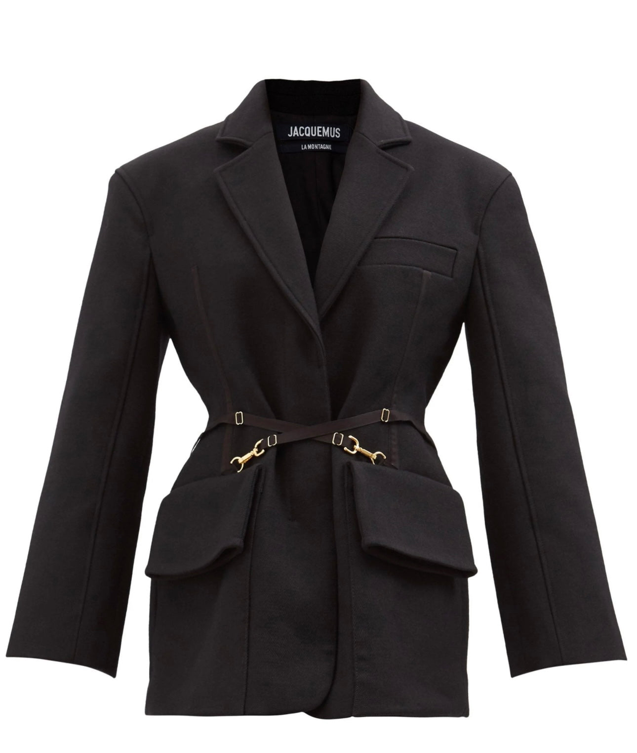 Jacquemus
Women's Black Soco Belted Wool-twill Blazer