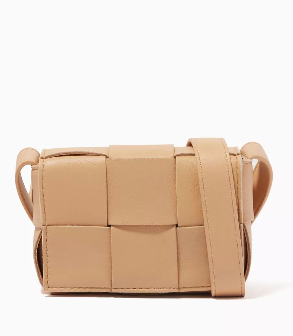 BOTTEGA VENETA
Mini Cassette Crossbody Bag in Intreccio Nappa