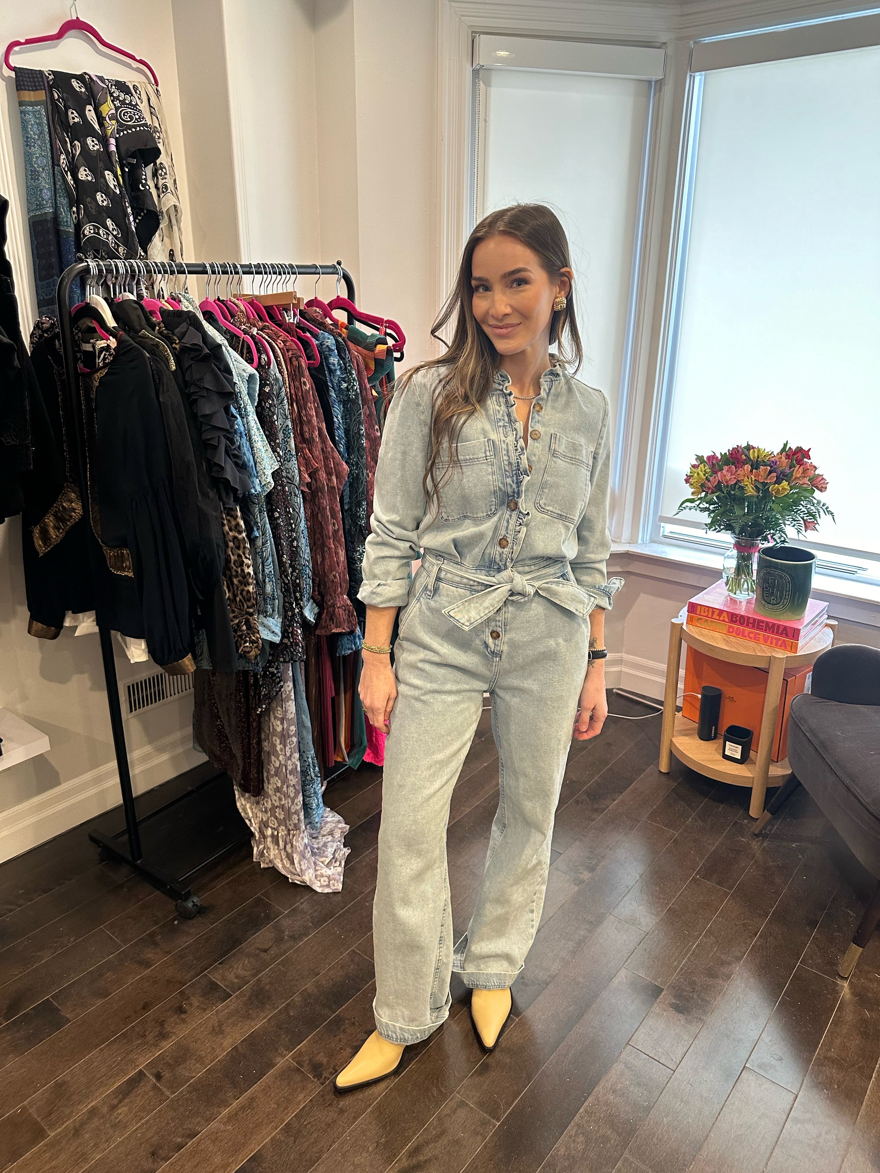 SEZANE - Denim Jumpsuit