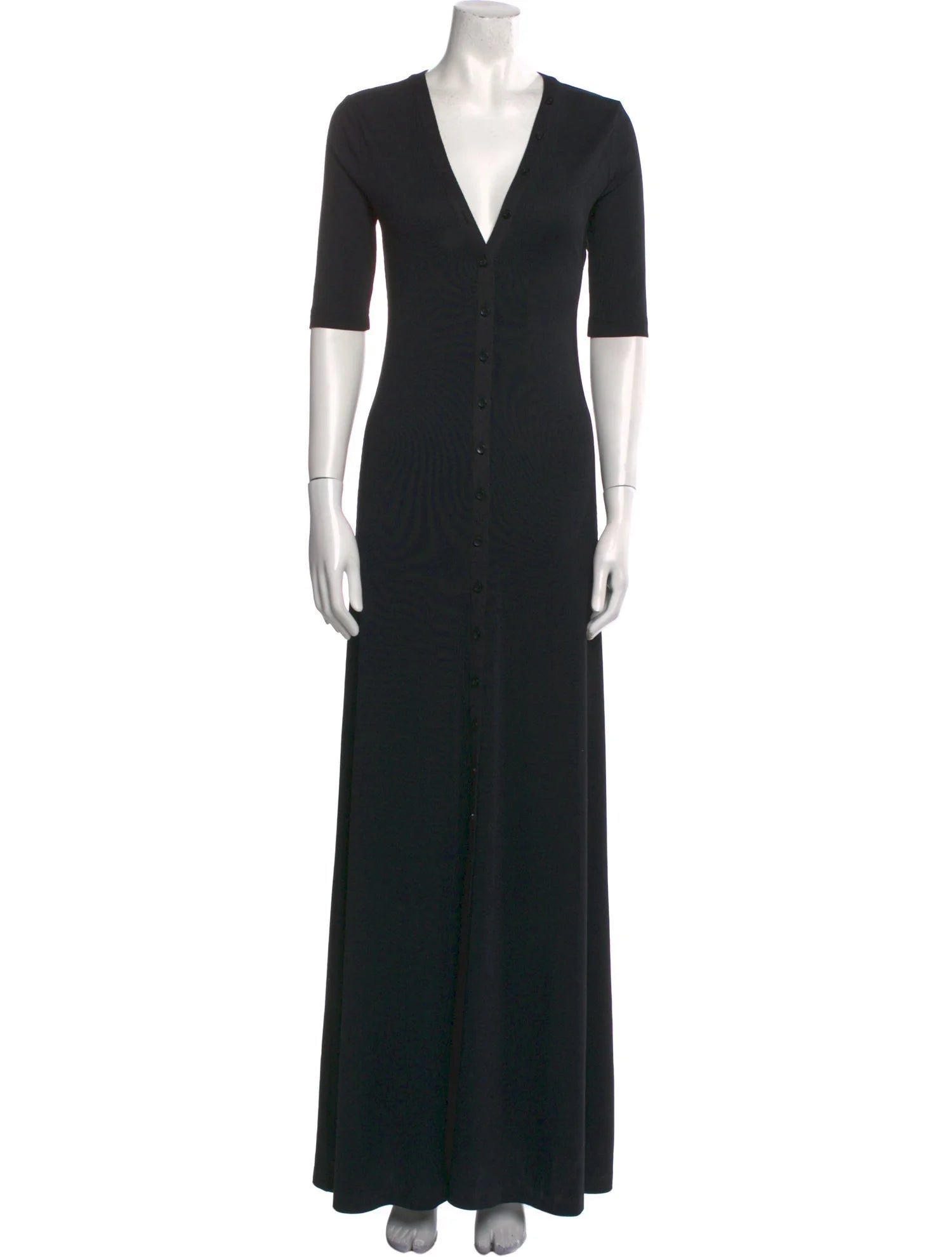 L'ACADEMIE LOS ANGELES black long tshirt ribbed dress NWT