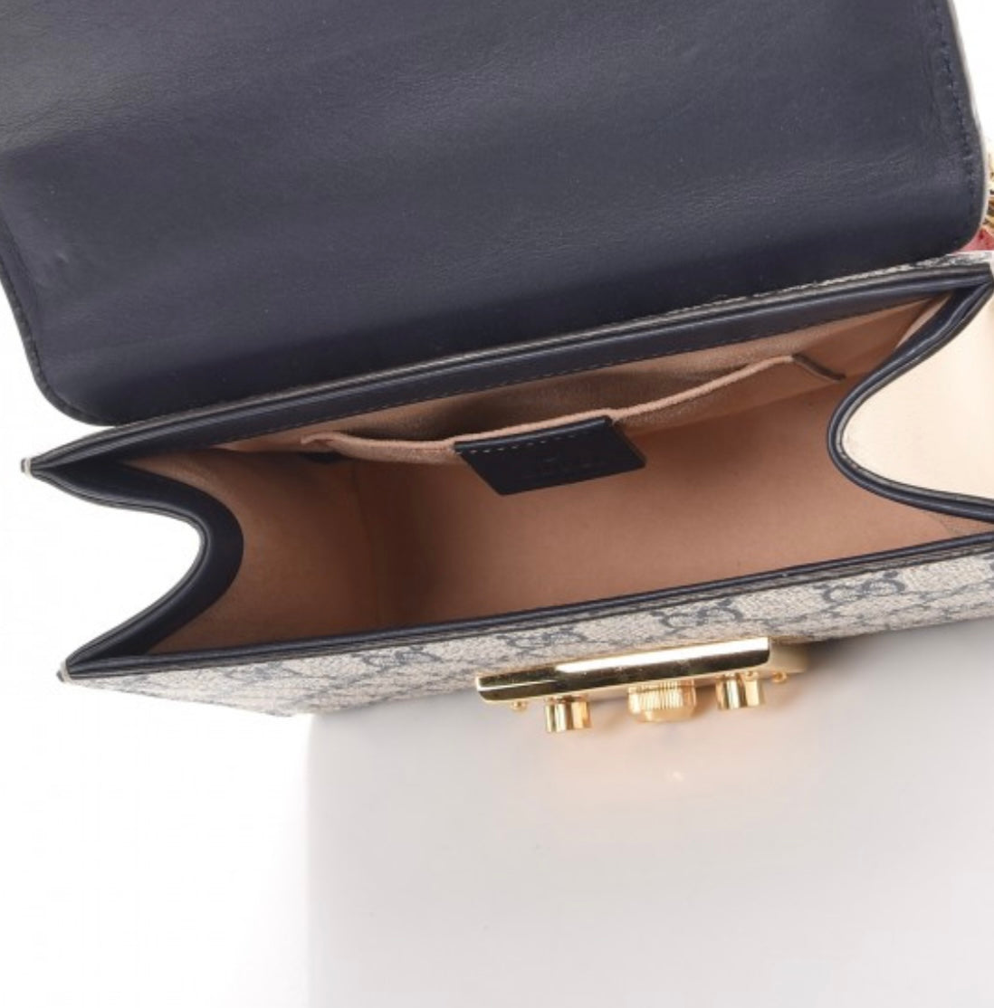 Preloved
Gucci Small GG Supreme Padlock Crossbody Bag