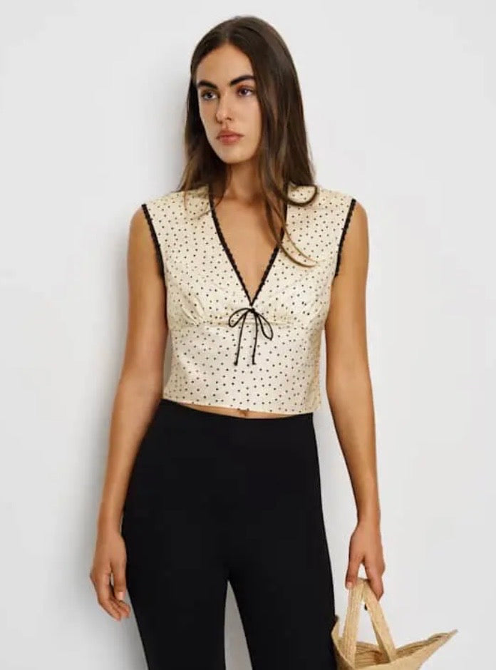 Reformation - Cherry Silk Tank