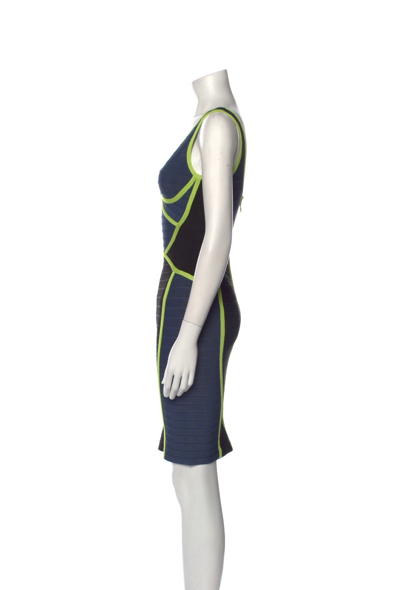 HERVE LEGER - STRIPED MINI DRESS