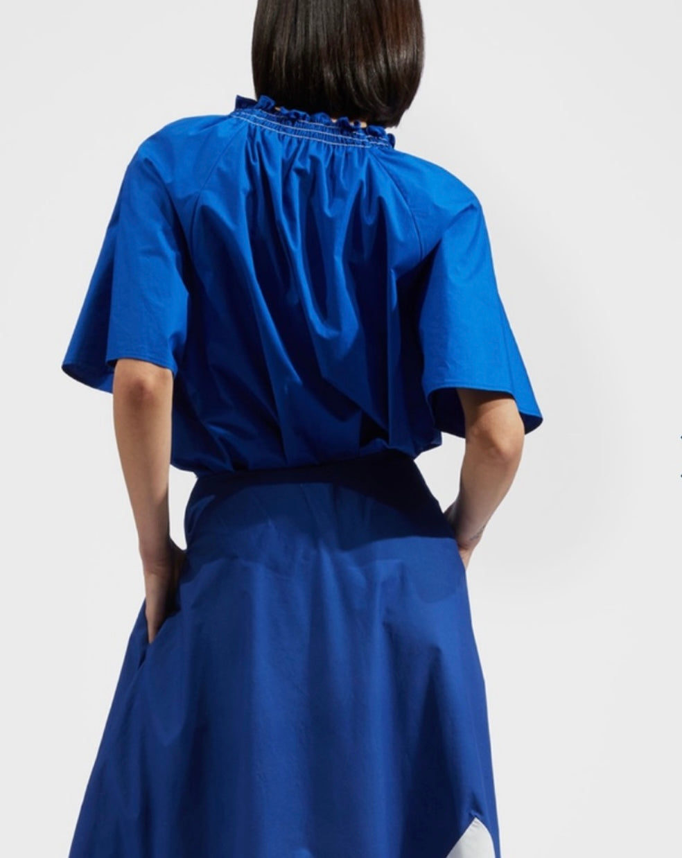 LA DOUBLE J - Holiday Shirt & Skirt in Blue/White