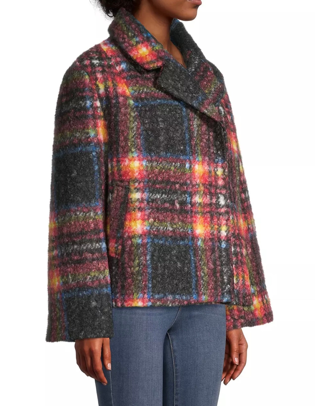 Apparis
Sally plaid-print faux wool coat