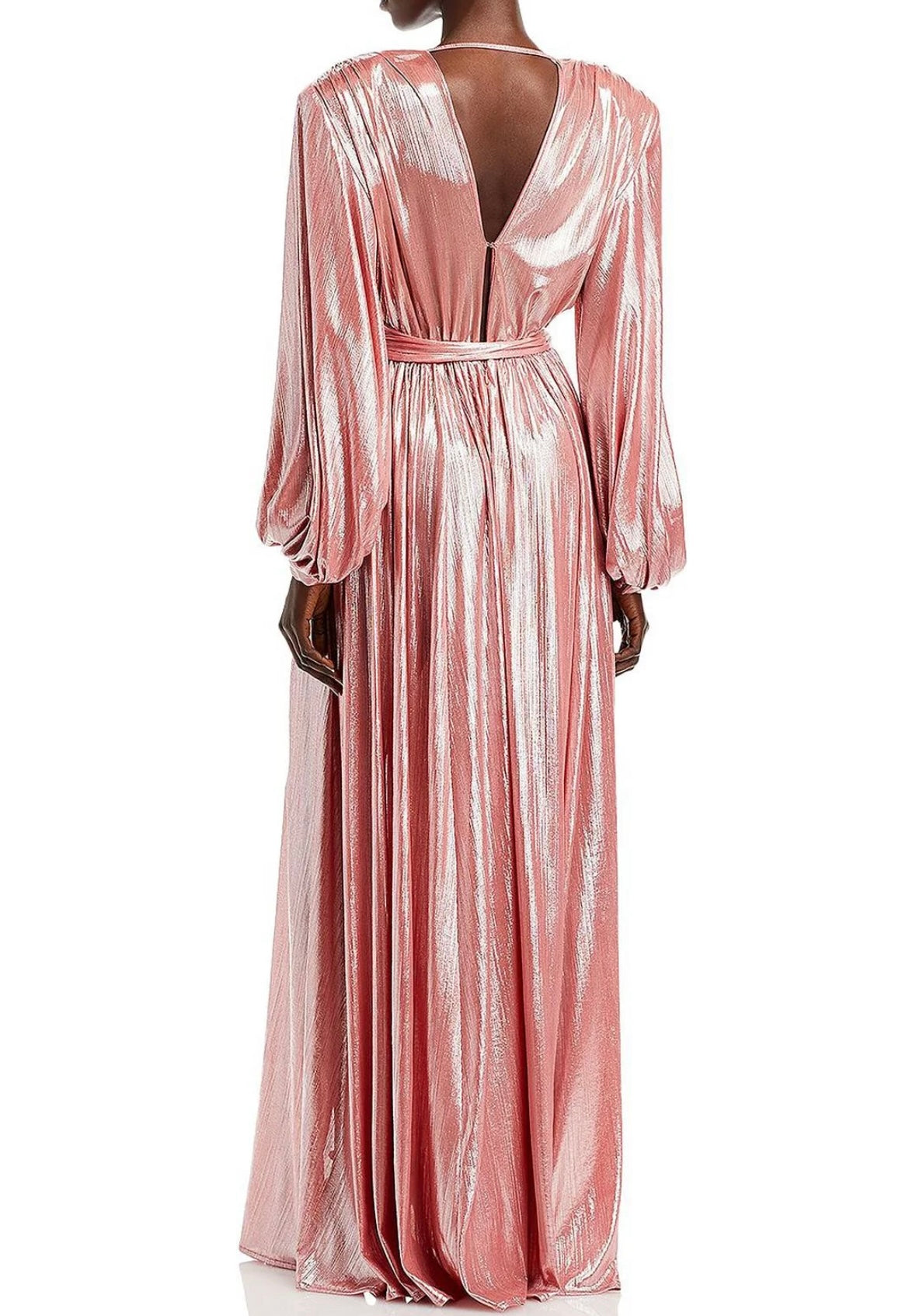 Bronx and Banco Zoe Billowy
-Sleeve V-NECK Gown