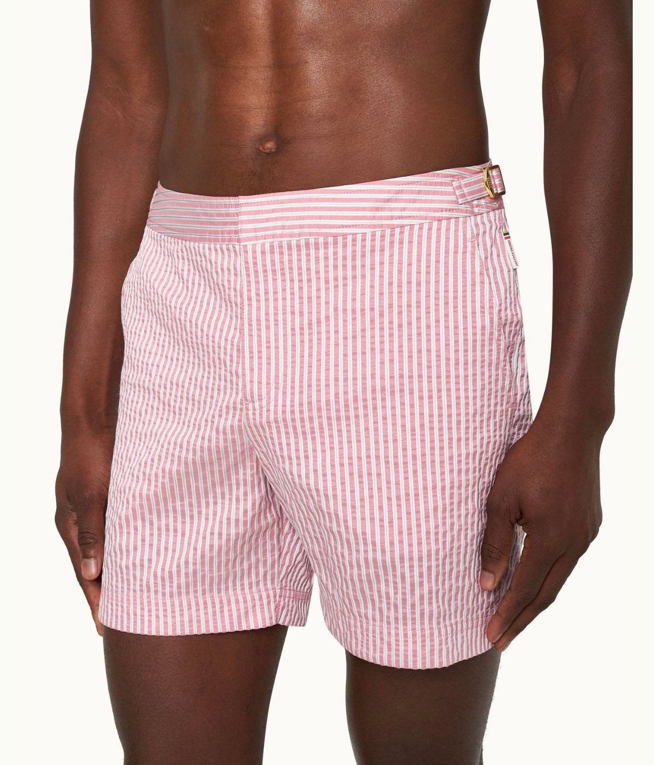 ORLEBAR BROWN
Bulldog Seersucker Mid-Length Swim Shorts