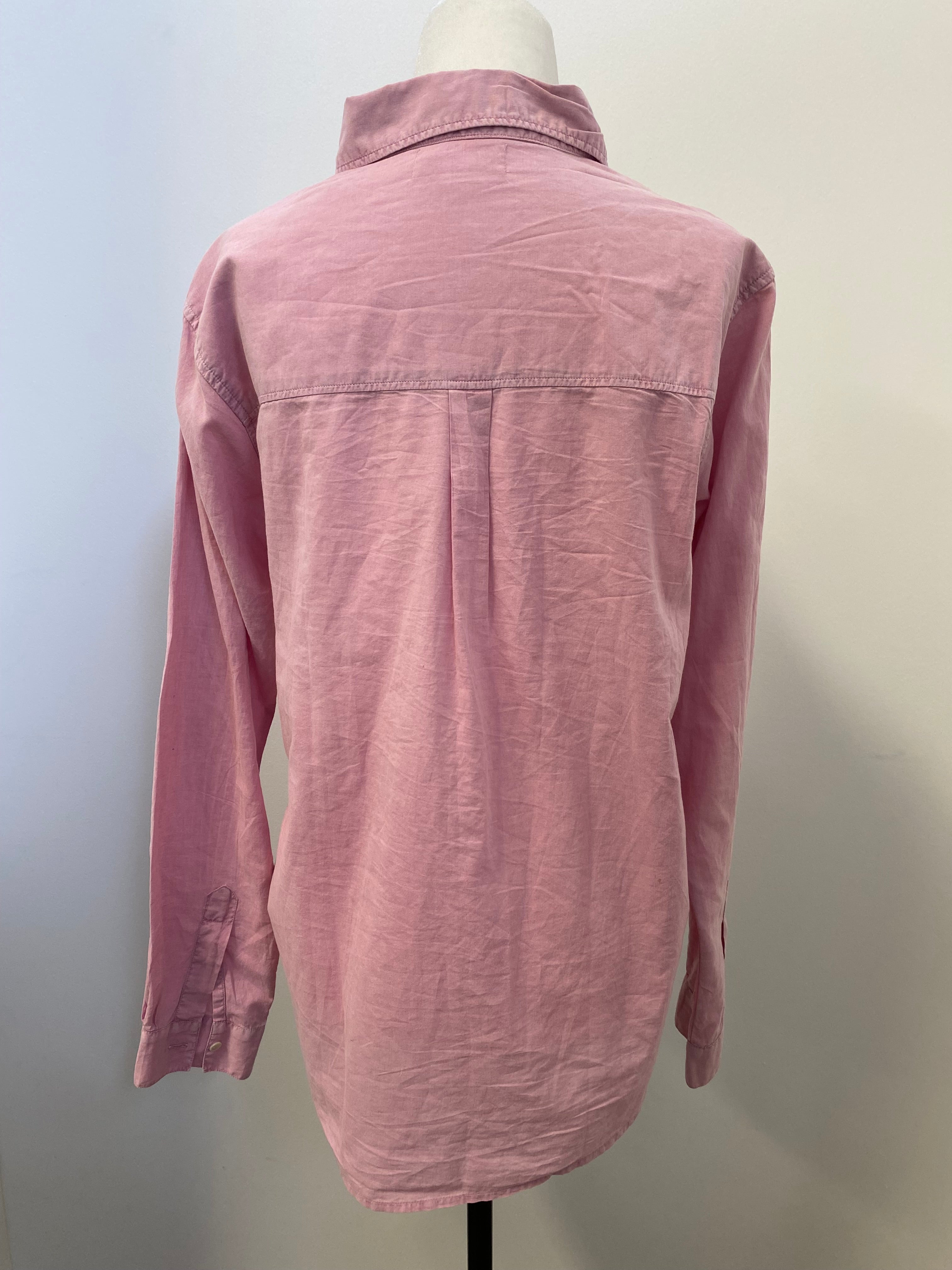 Velvet Pink Button Up