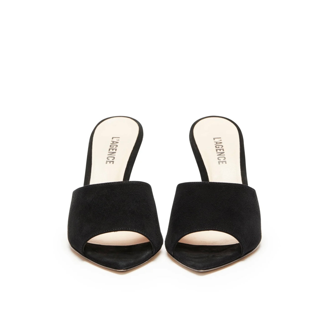 L’AGENCE Lolita V Heeled Mule in Black