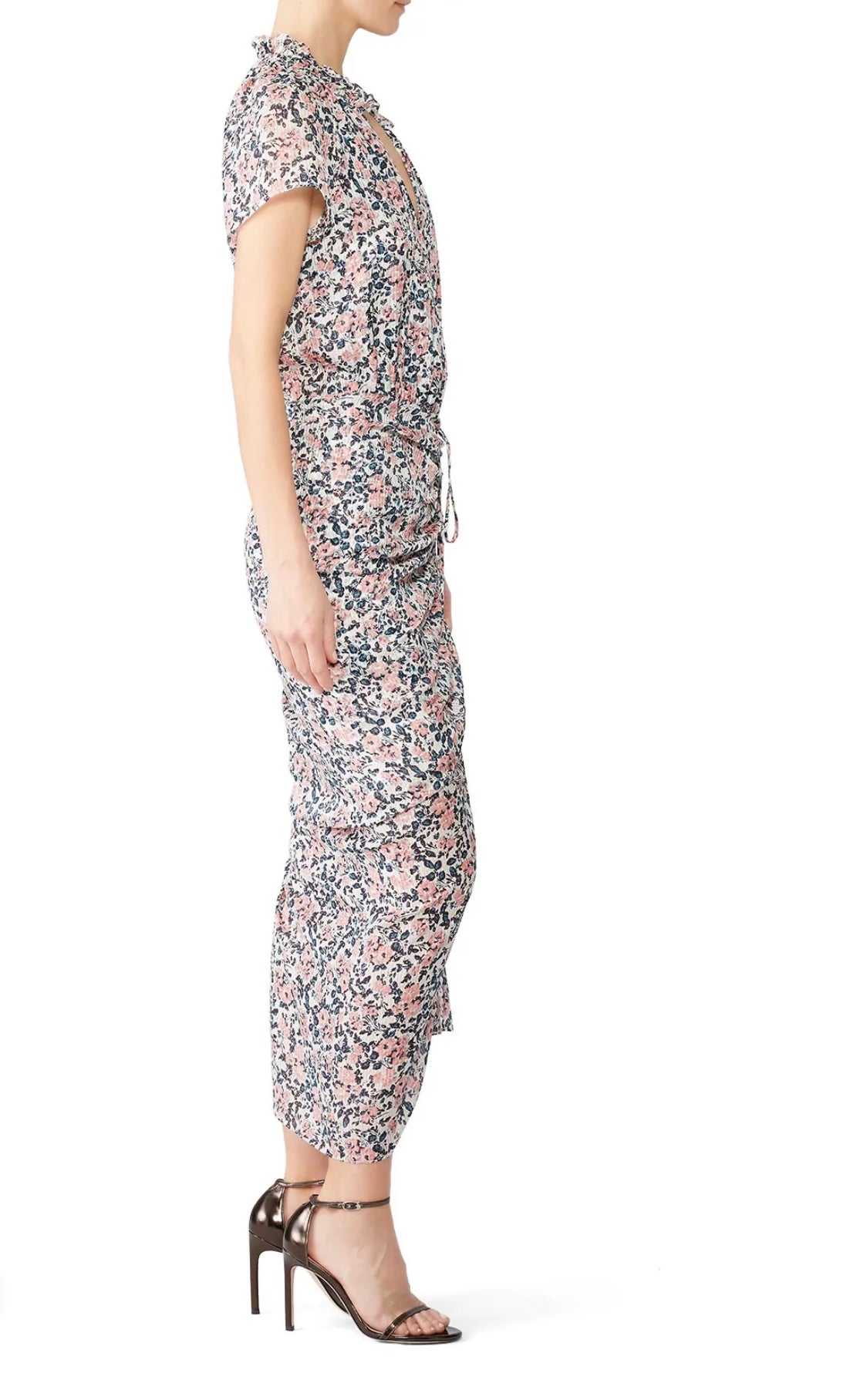 VERONICA BEARD pink/blue floral sleeveless dress