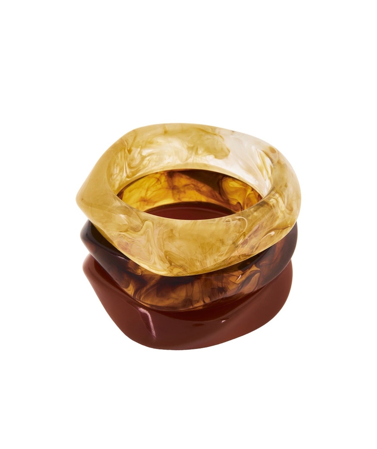 LUV AJ - The Formentera Bangle Set in Tortoise