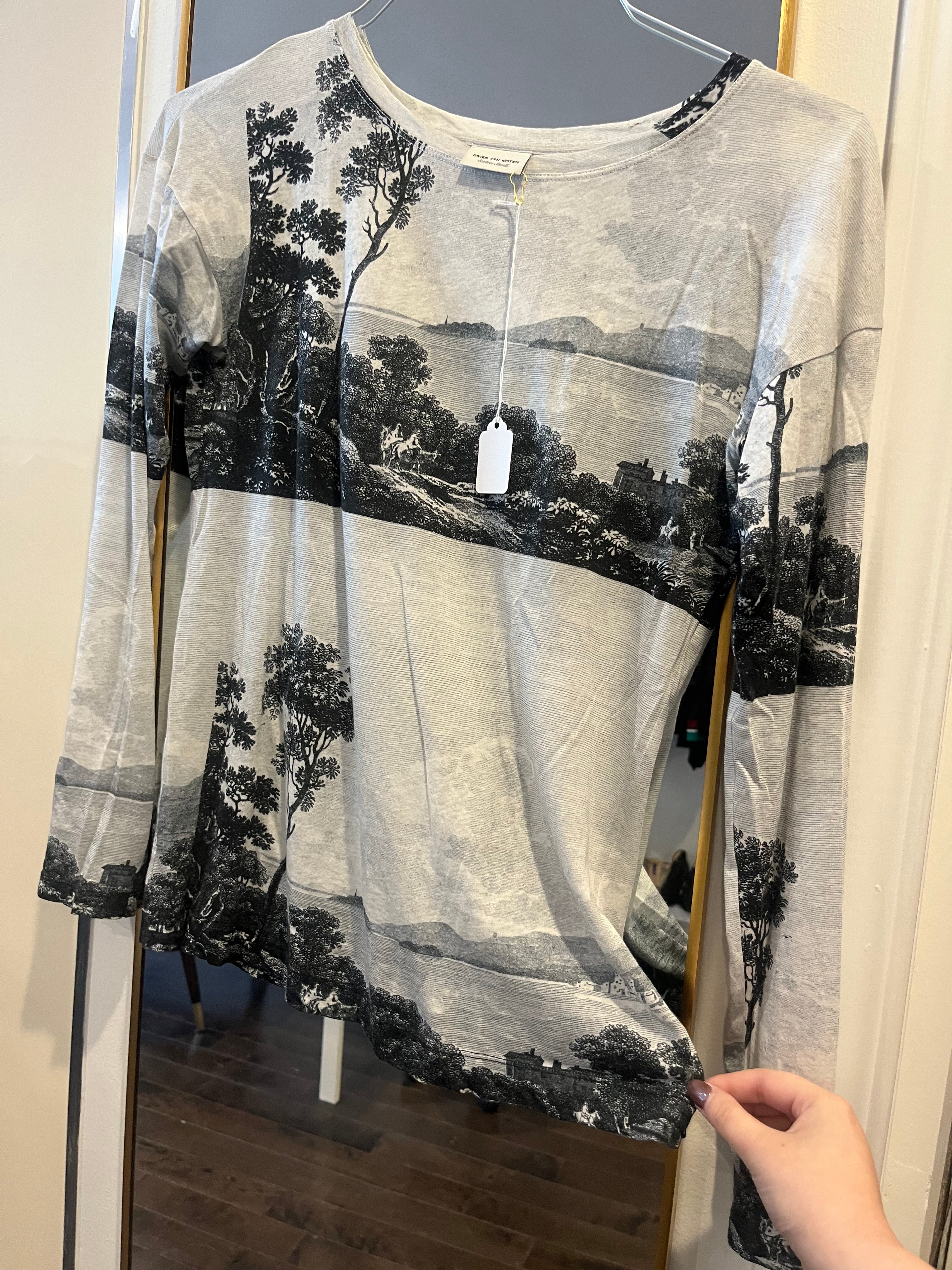 DRIES VAN NOTTEN printed long sleeve shirt