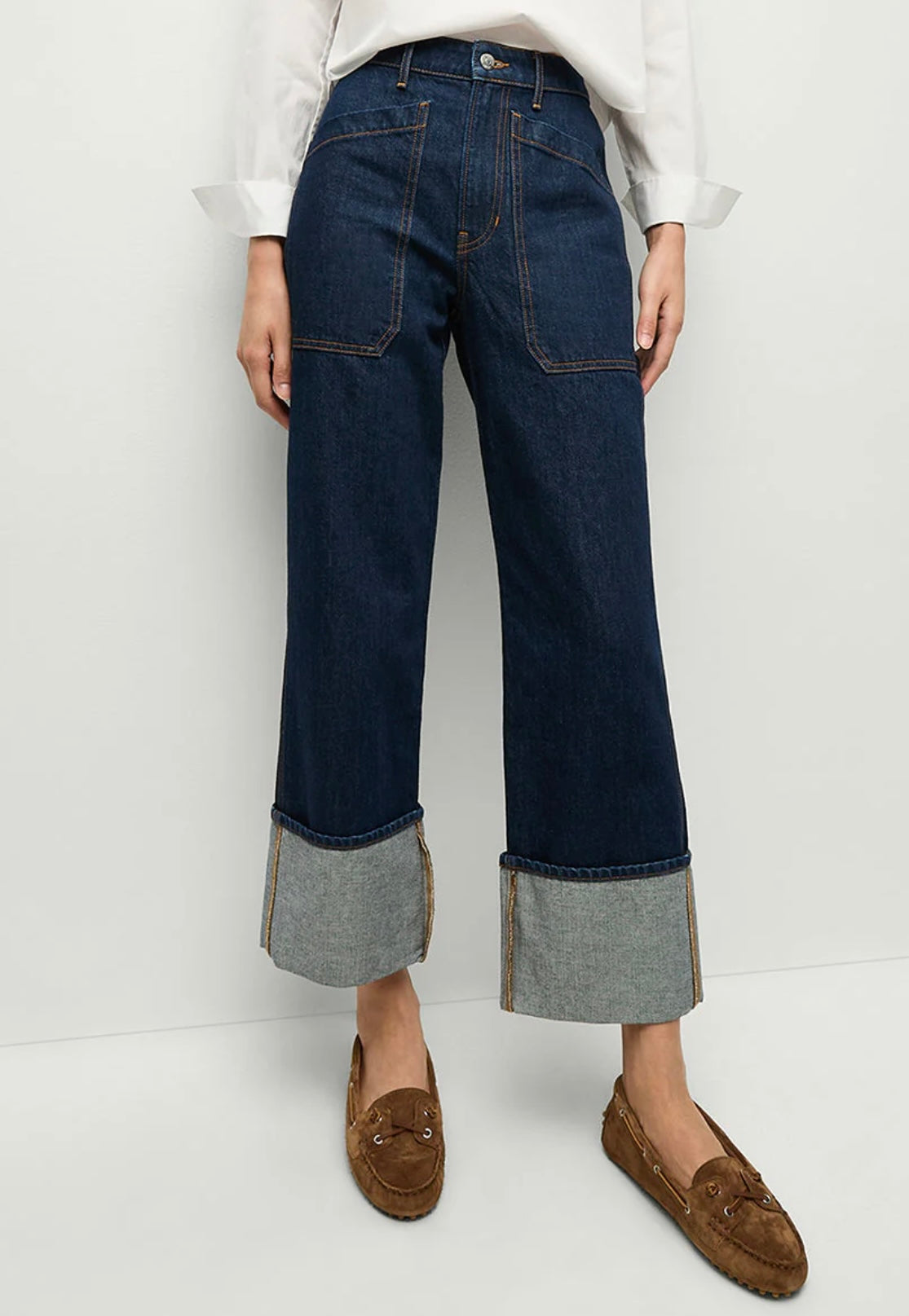 Veronica Beard - Dylan Cuffed Cargo Straight-Leg Jean