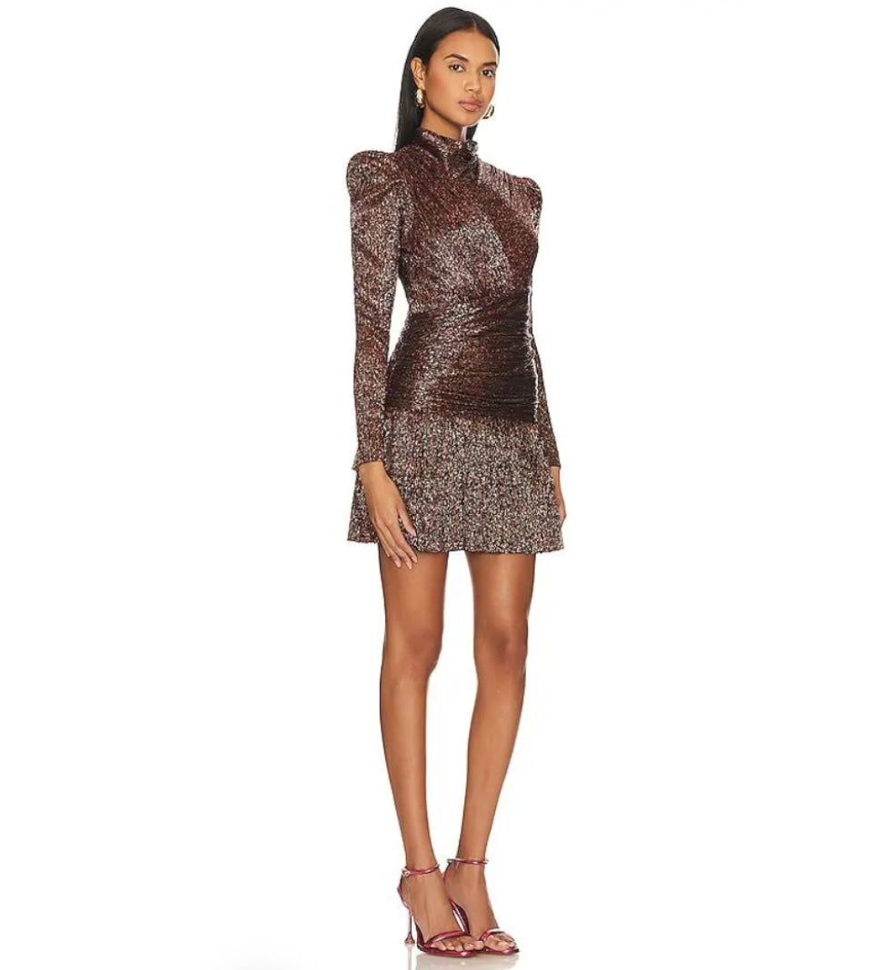 SABINA MUSAYEV
Brenda Dress In Metallic Bronze