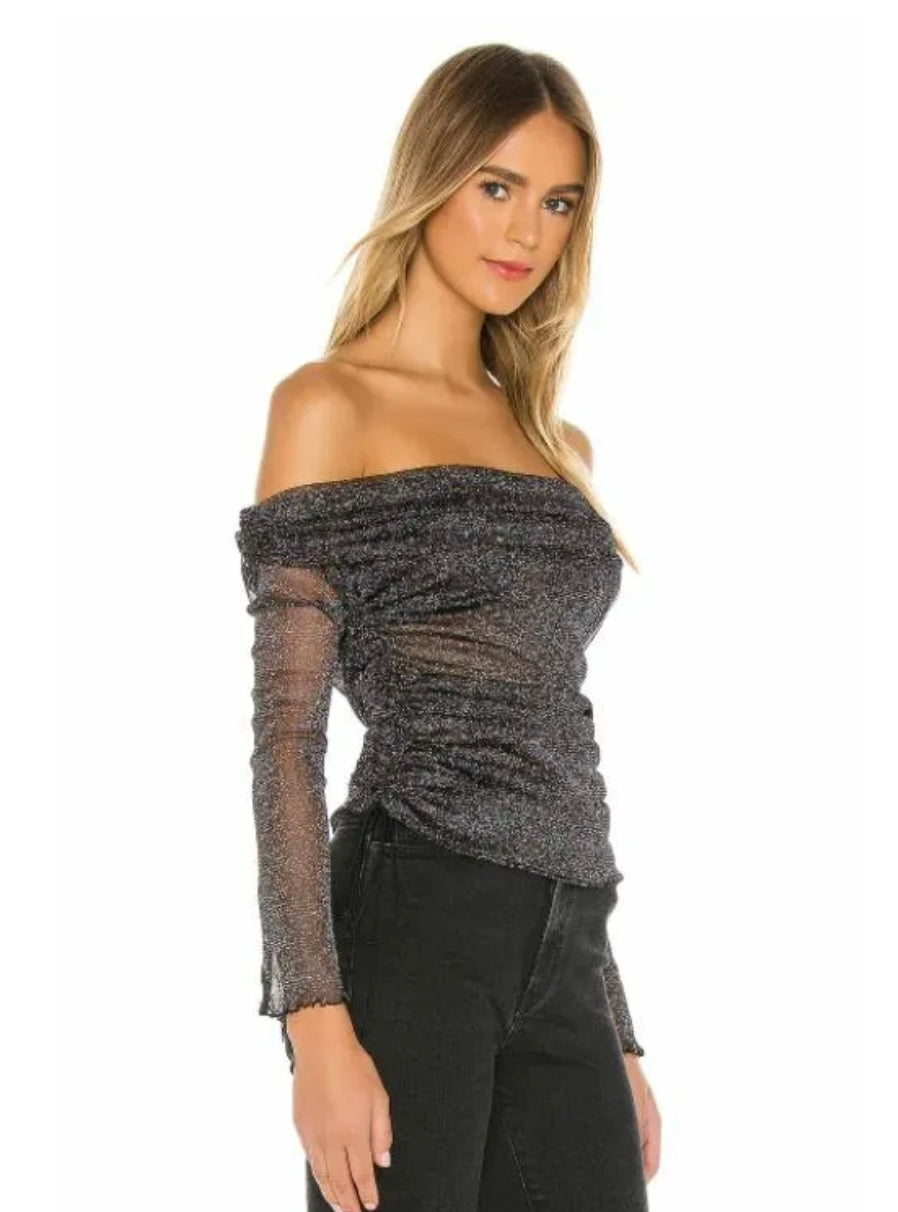 SIMKHAI - Fallon off-shoulder top in black