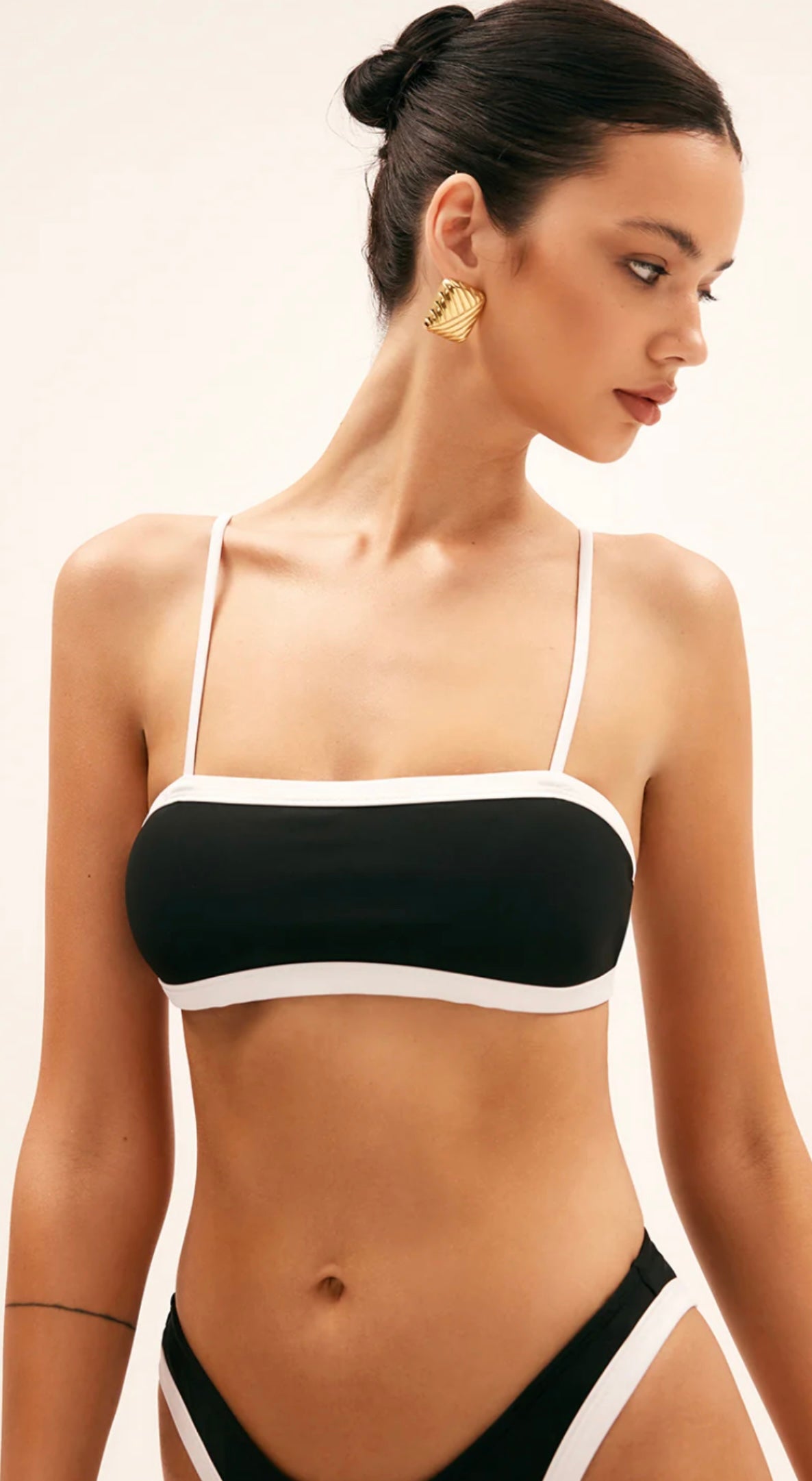 COMMENSE- Contrast Binding Bikini Set