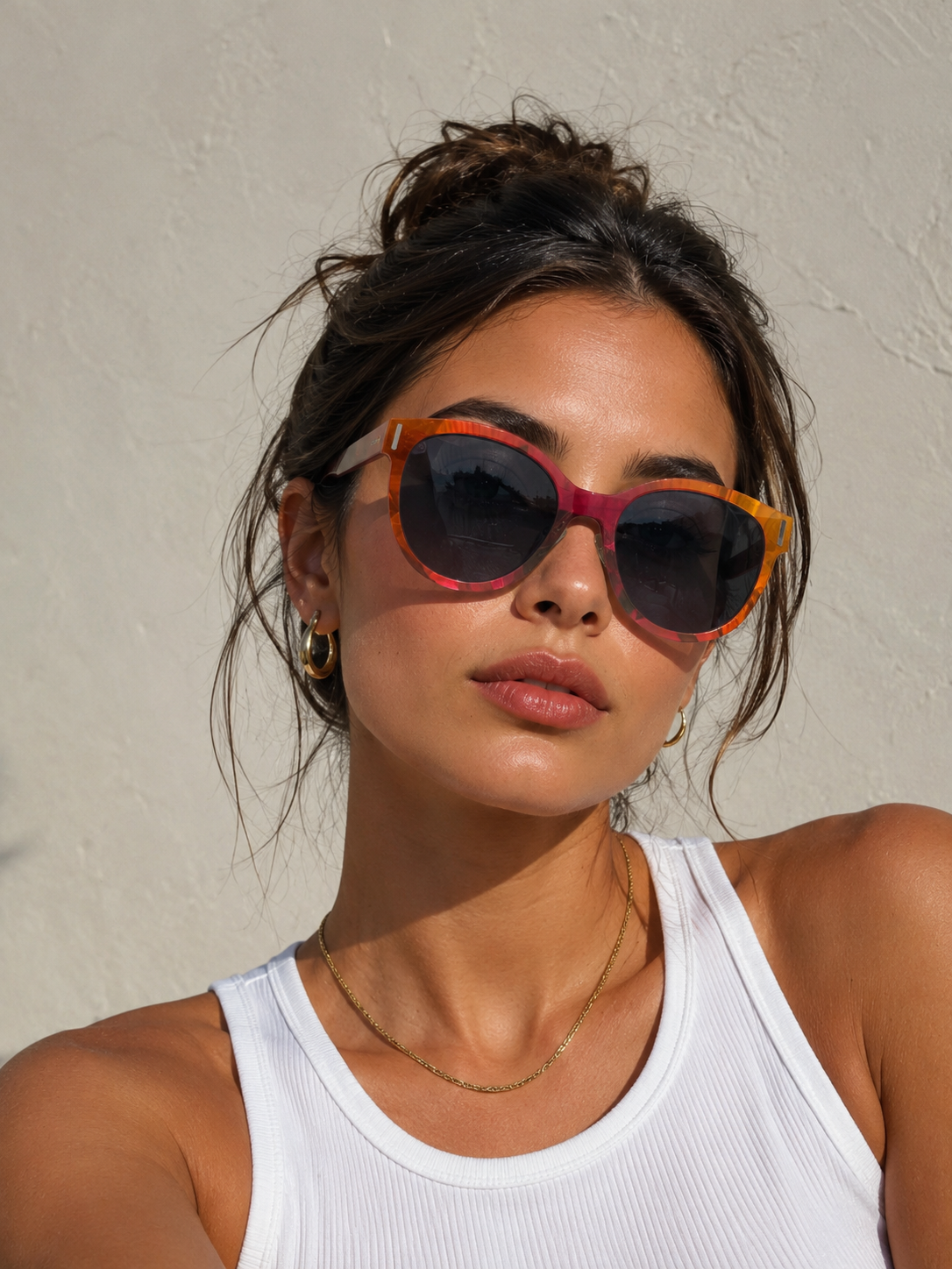 ALEXANDER MCQUEEN Irridescent Cat Eye Sunglasses