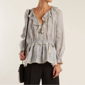 Zimmermann Striped Linen Blouse