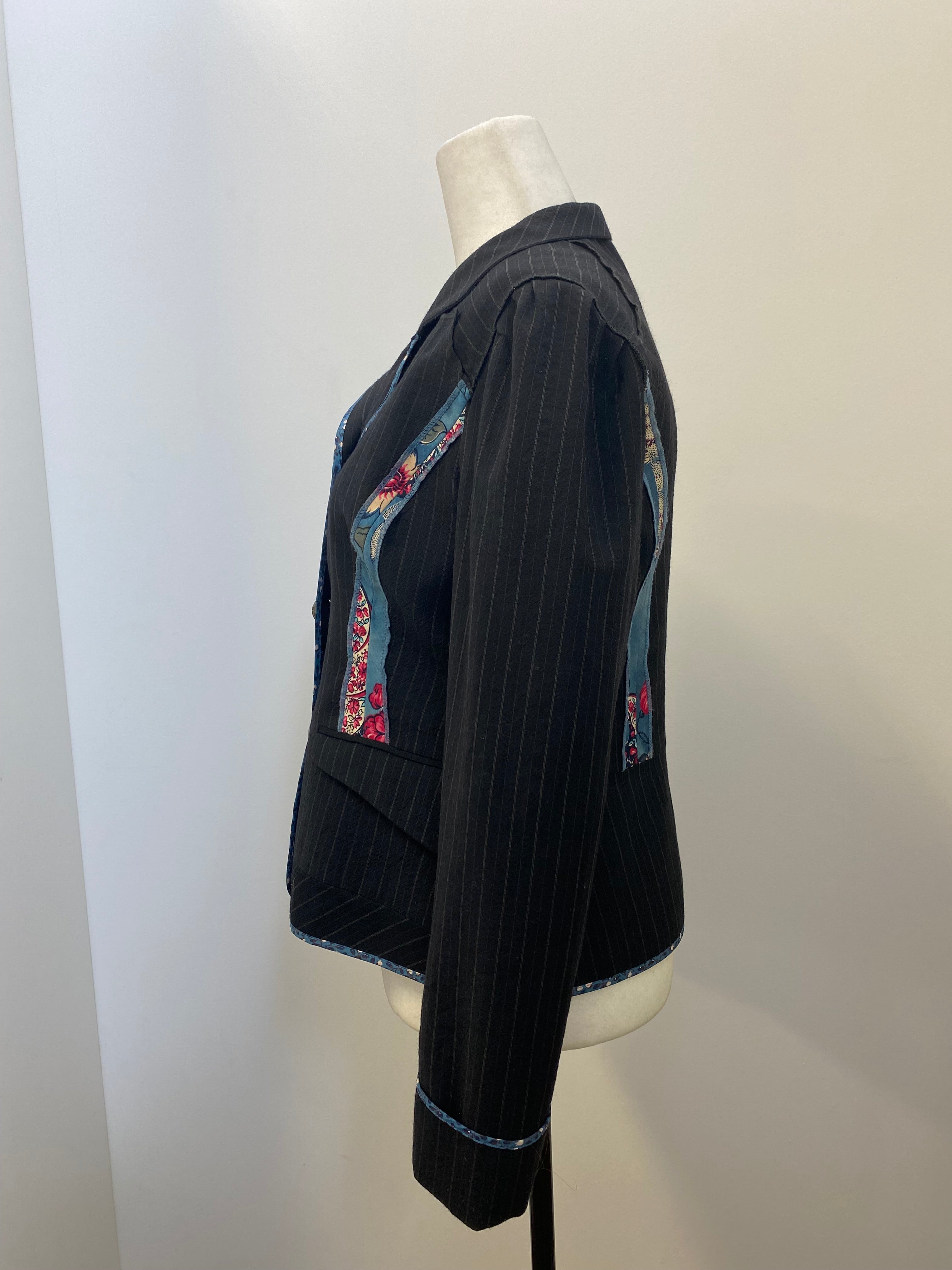 Kenzo Pinstripe Patch Blazer