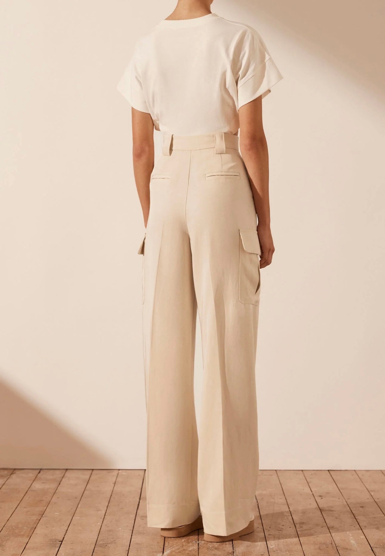 Shona Joy - Sara Utility Relaxed Pant - Bone