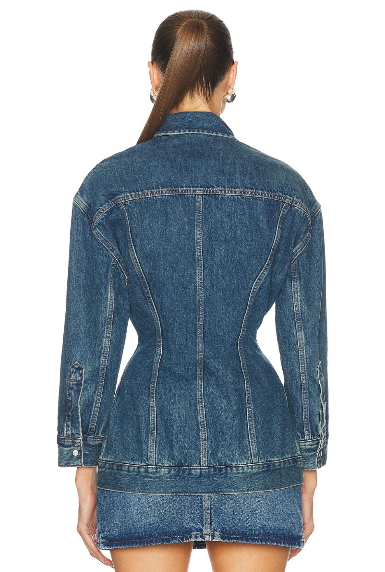 WARDROBE.NYC Blue Contour Denim Jacket