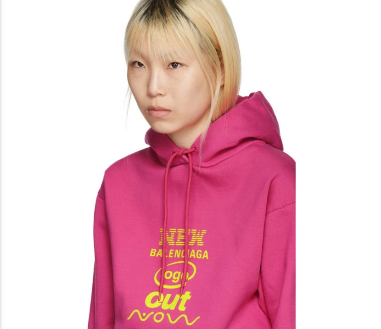 BALENCIAGA PINK "NEW LOGO" HOODIE
