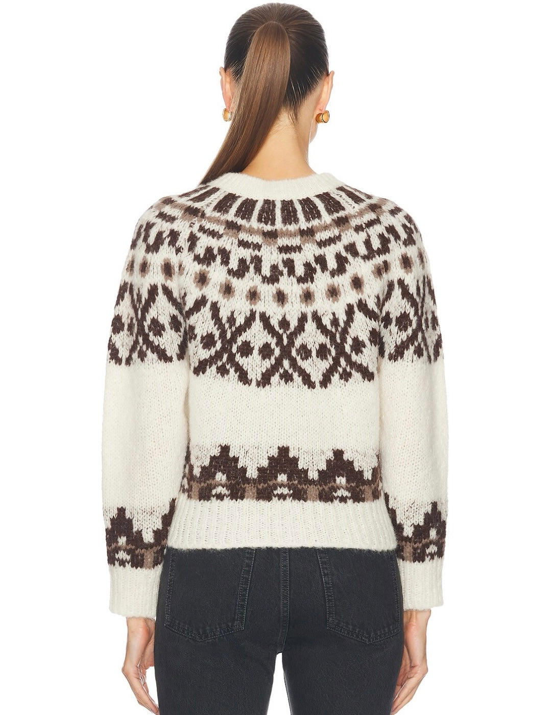 FRAME Fairisle Sweater in Cream Multi