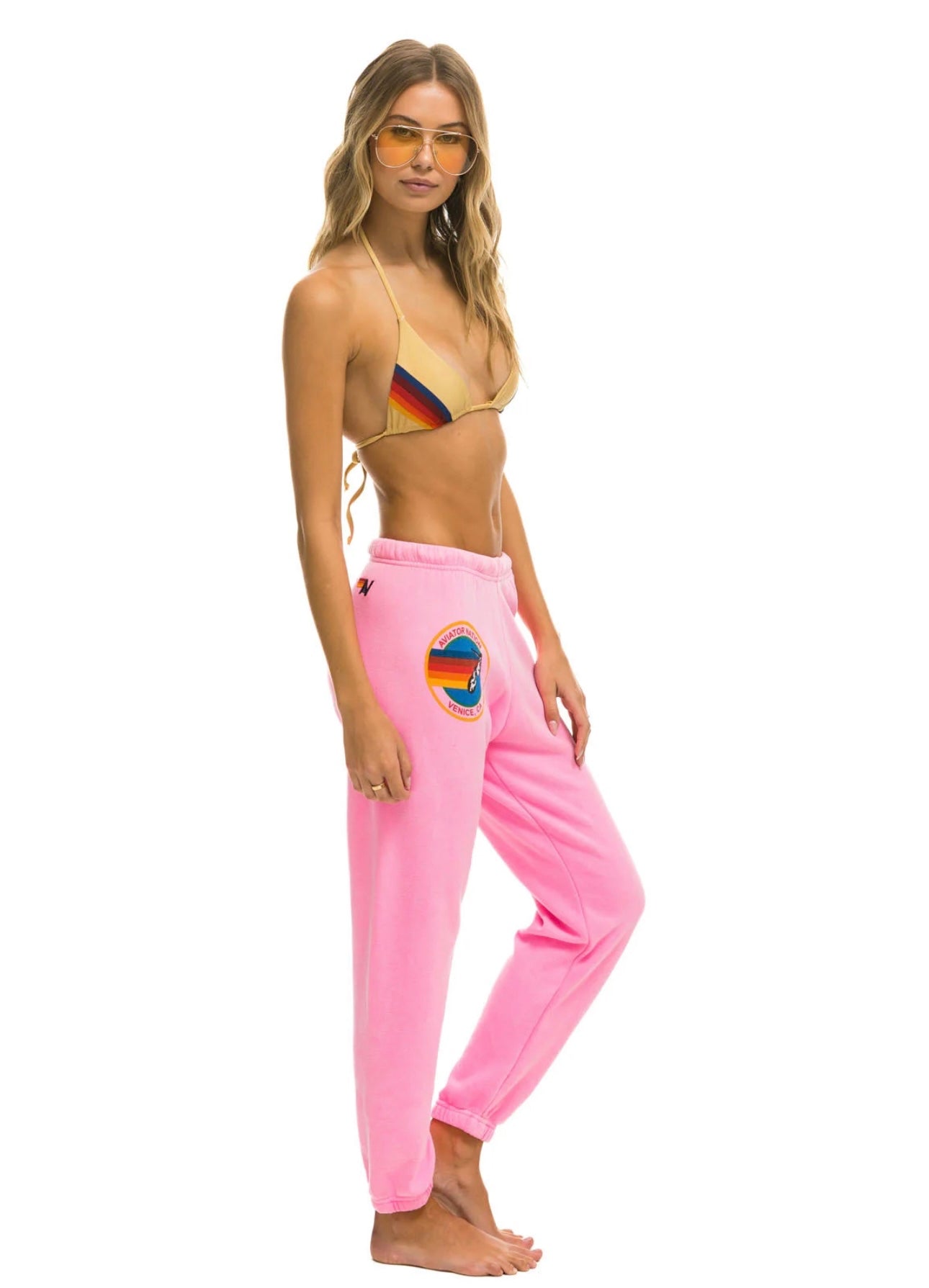 AVIATOR NATION SWEATPANTS - NEON PINK