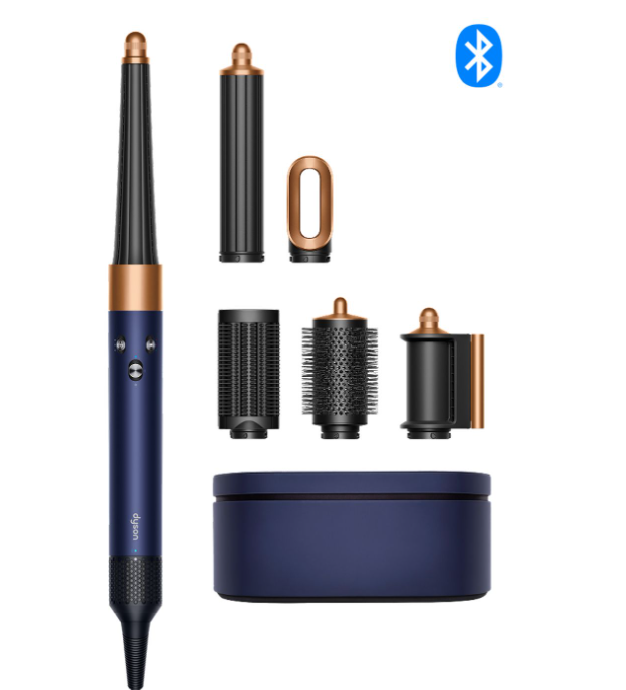 DYSON air wrap multi styler. blue with copper set