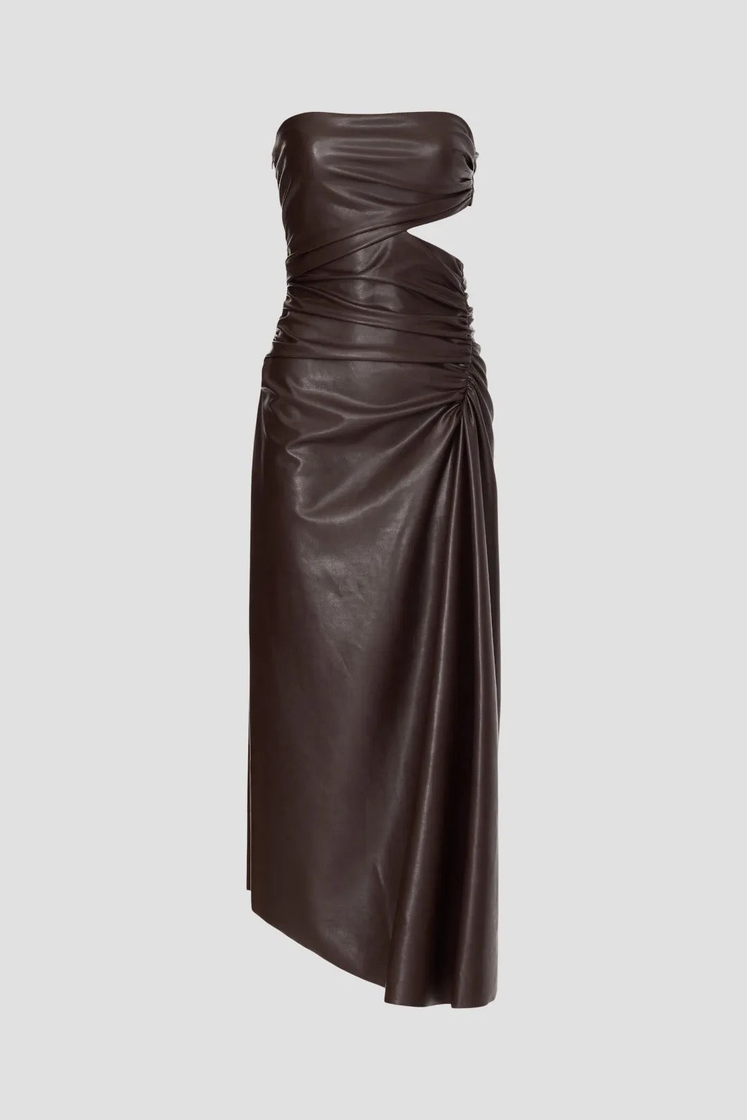 A.L.C. chocolate brown faux leather dress