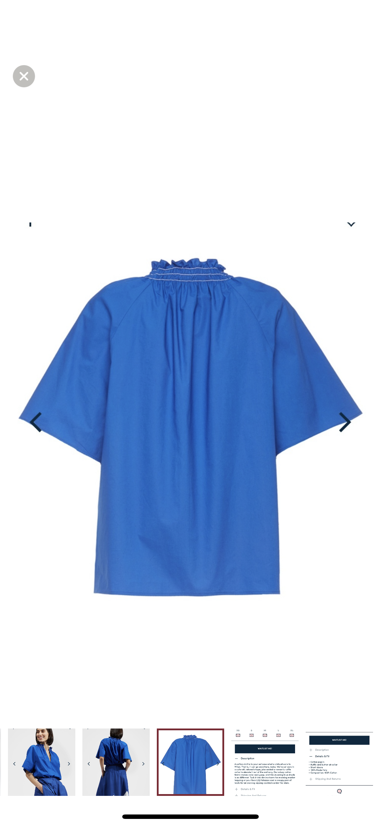 LA DOUBLE J - Holiday Shirt & Skirt in Blue/White