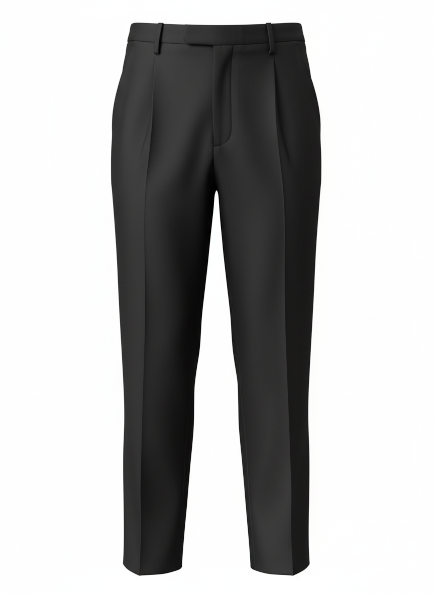 RAG & BONE black extra wide leg pleated dress pants