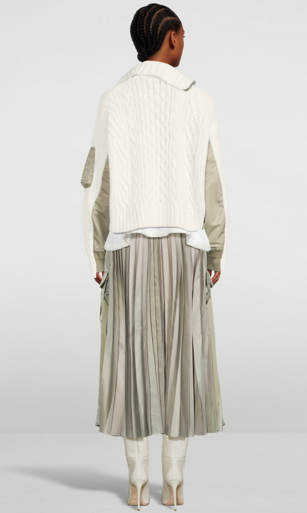SACAI
Nylon Twill Knit Cardigan