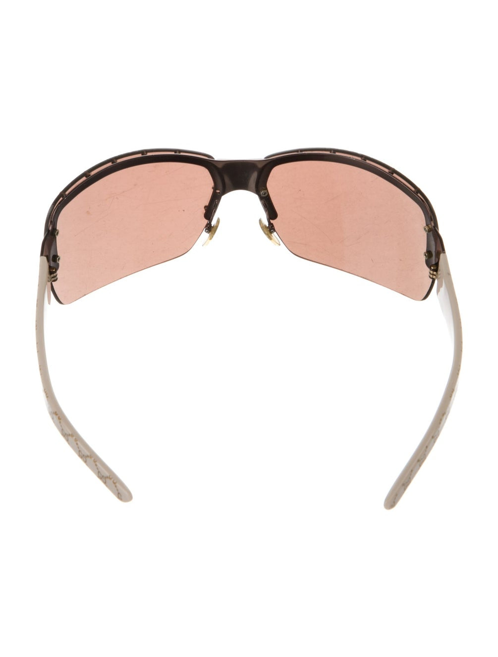 GUCCI brown frame sunglasses with silver studs