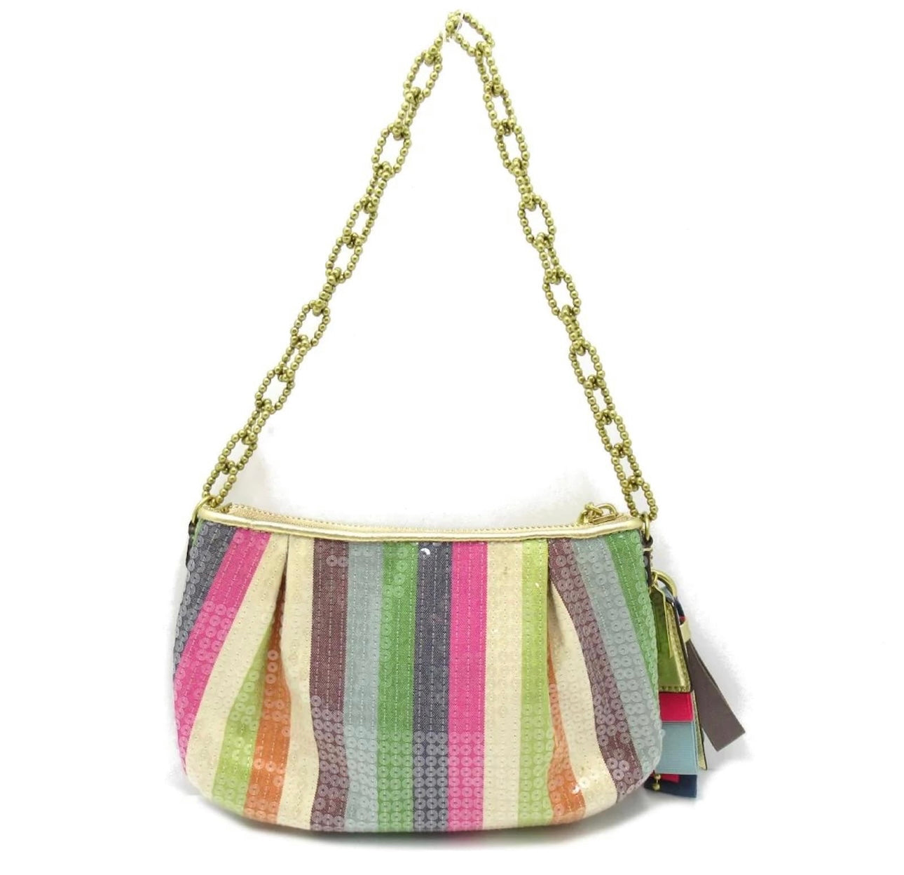 Coach Legacy Stripe Sequin Poppy Pouch 16382 Multiple colors