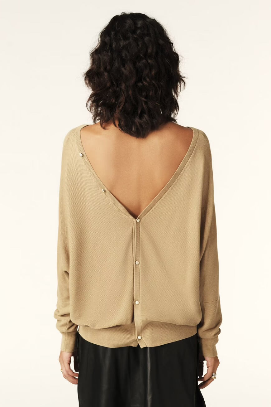BA&SH sweater with button detail on back